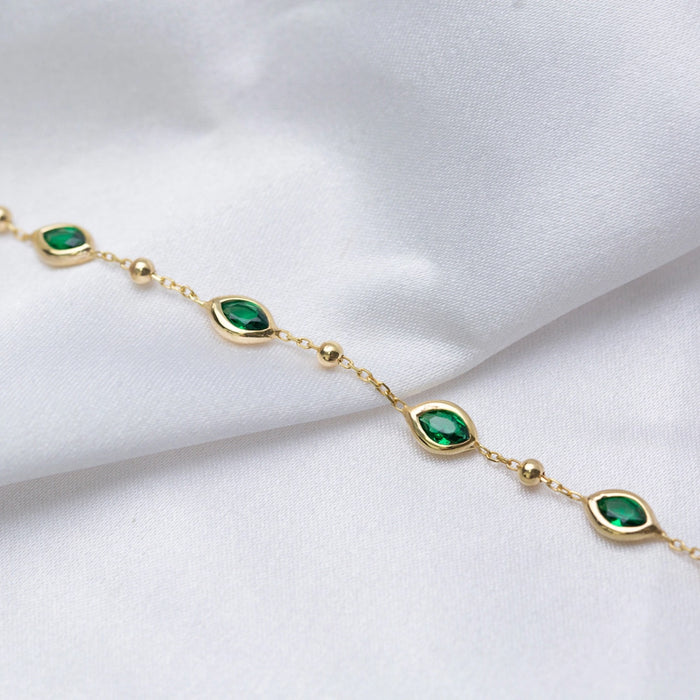 Athena Bracelet  Emerald&Gold