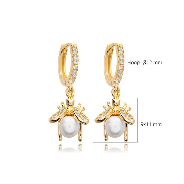 Bee&Pearl Earrings Gold