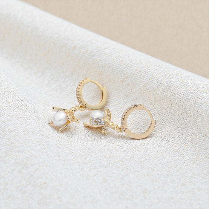 Bee&Pearl Earrings Gold