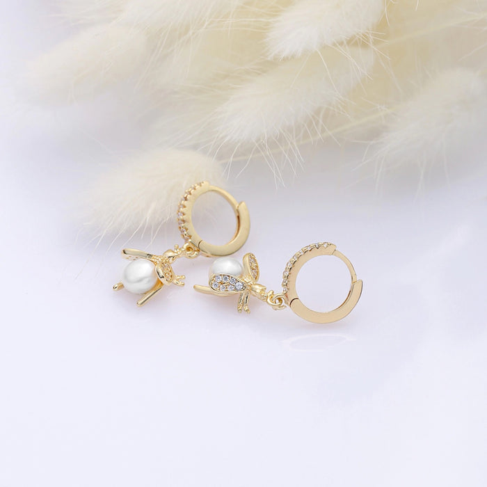 Bee&Pearl Earrings Gold
