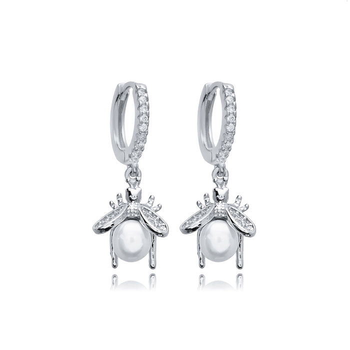Bee&Pearl Earrings Silver