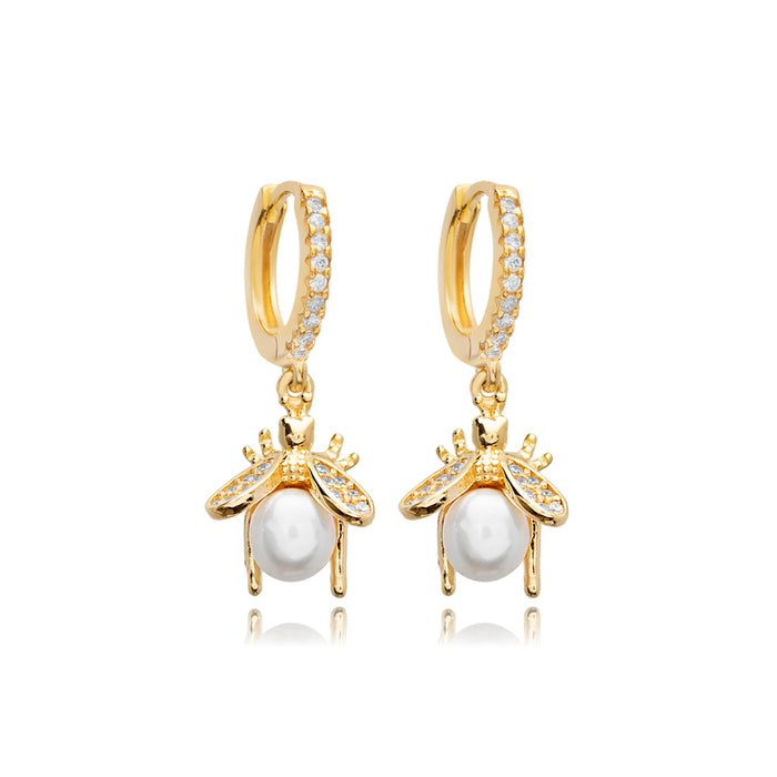 Bee&Pearl Earrings Gold