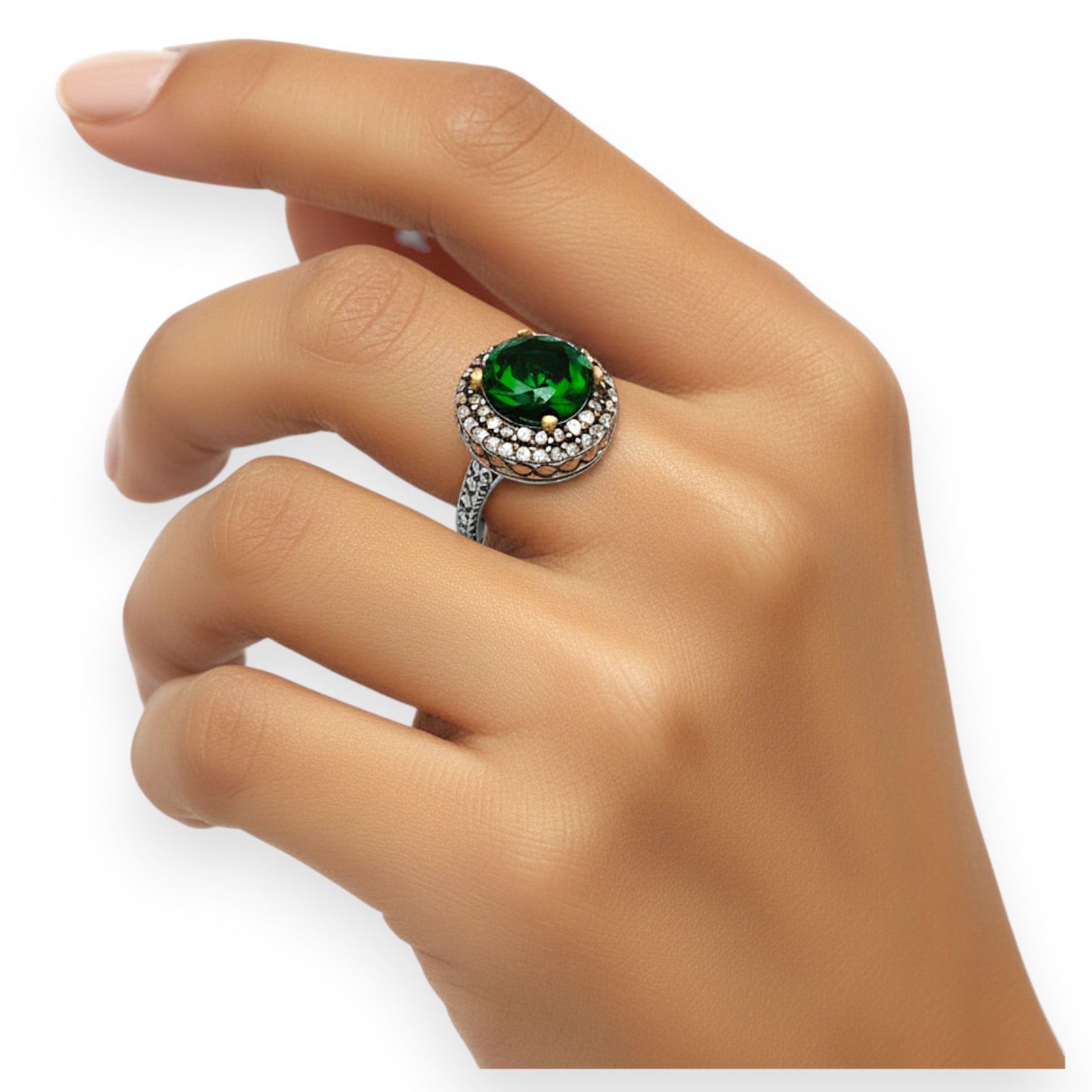 Esmeralda Ring Silver