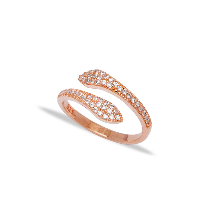Snake Adjustable Ring Rose Gold