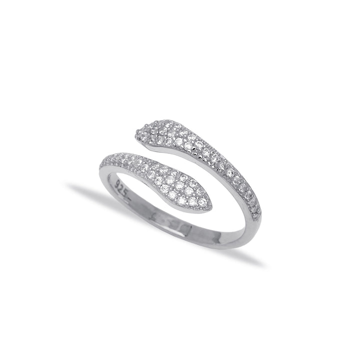 Snake Adjustable Ring Silver