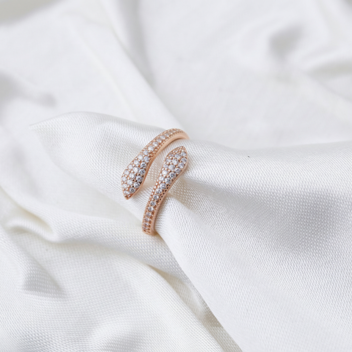 Snake Adjustable Ring Rose Gold